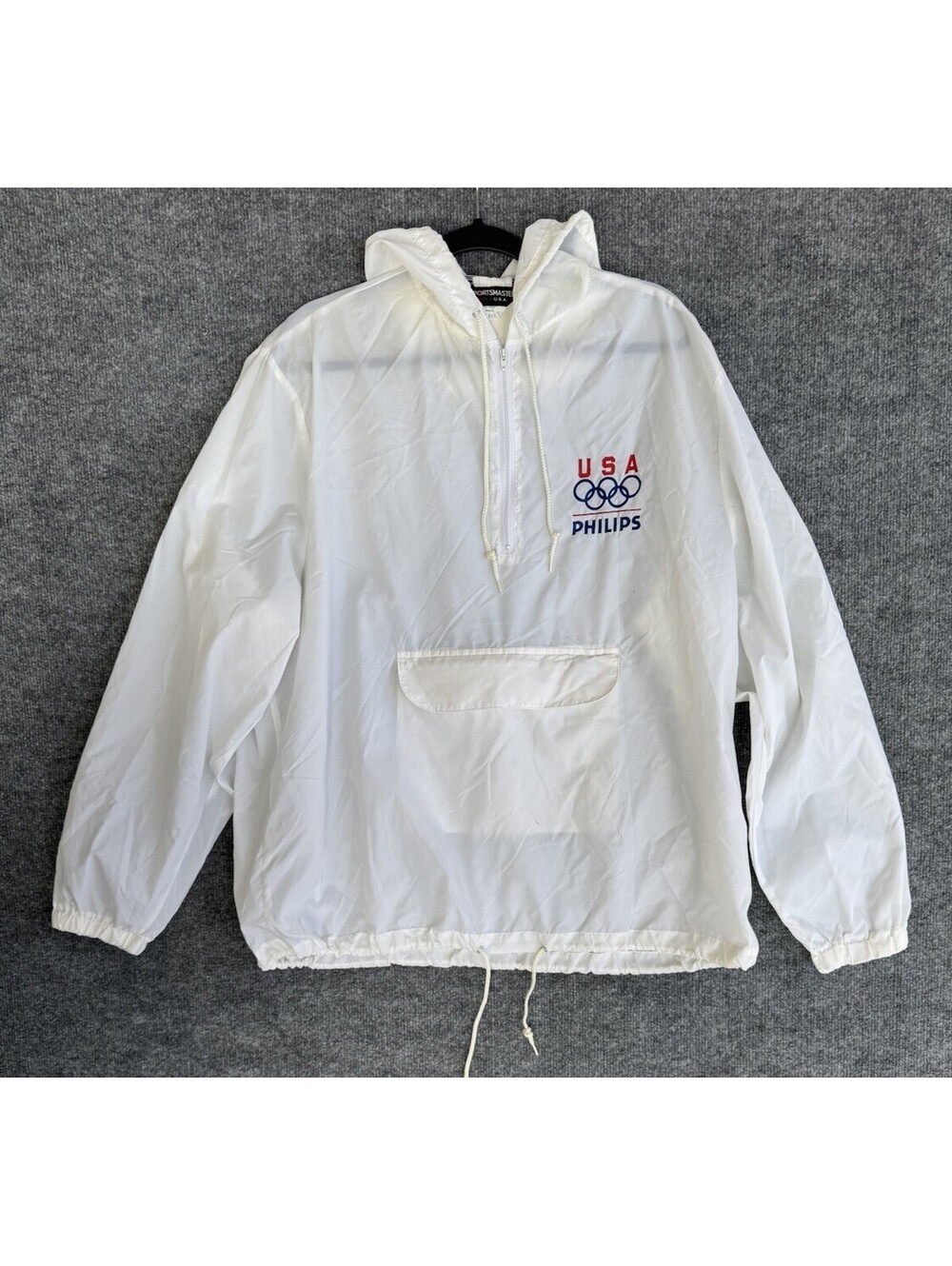 Vintage USA OlympicWindbreaker Anorak Sportsmaster Philips Made USA XXL 80s 90s.